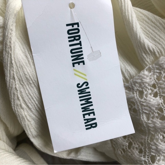 Fortune Swimwear Prim Paneled Crochet Midi Dress Ivory - Picture 4 of 7